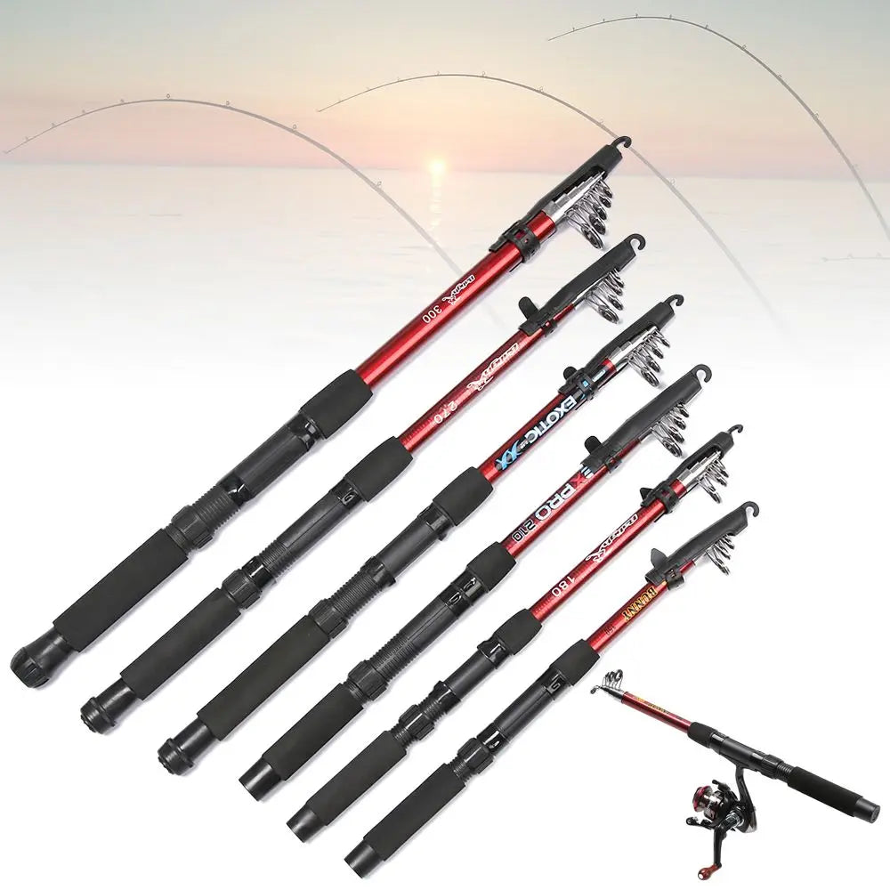 1.5-3.0m Fishing Tackle Tools Outdoor Fiberglass Sea Rod Telescopic Fishing Rod Pole
