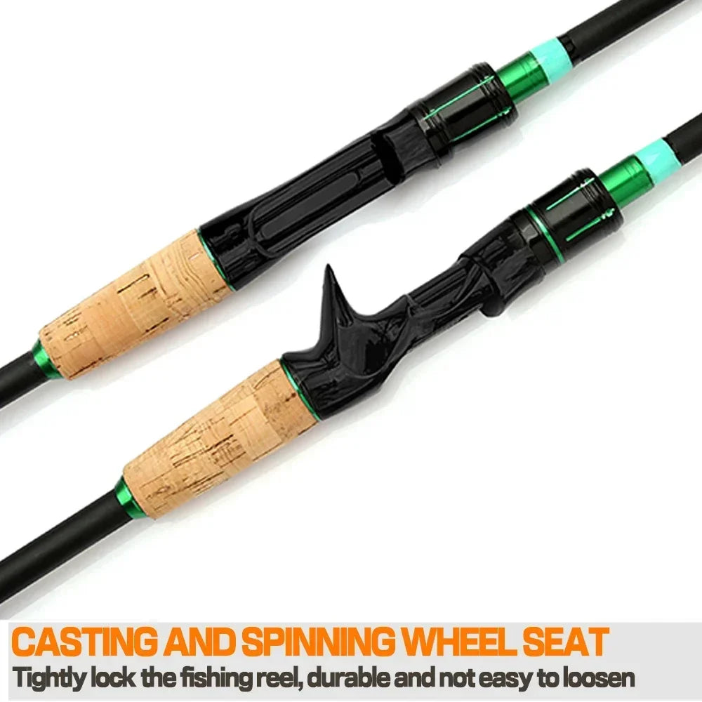 Casting Spinning Lure Fishing Rod Solid ML Tip 1.8/2.1m Ultralight Trout Jigging Pole 4/5 Sections Pesca