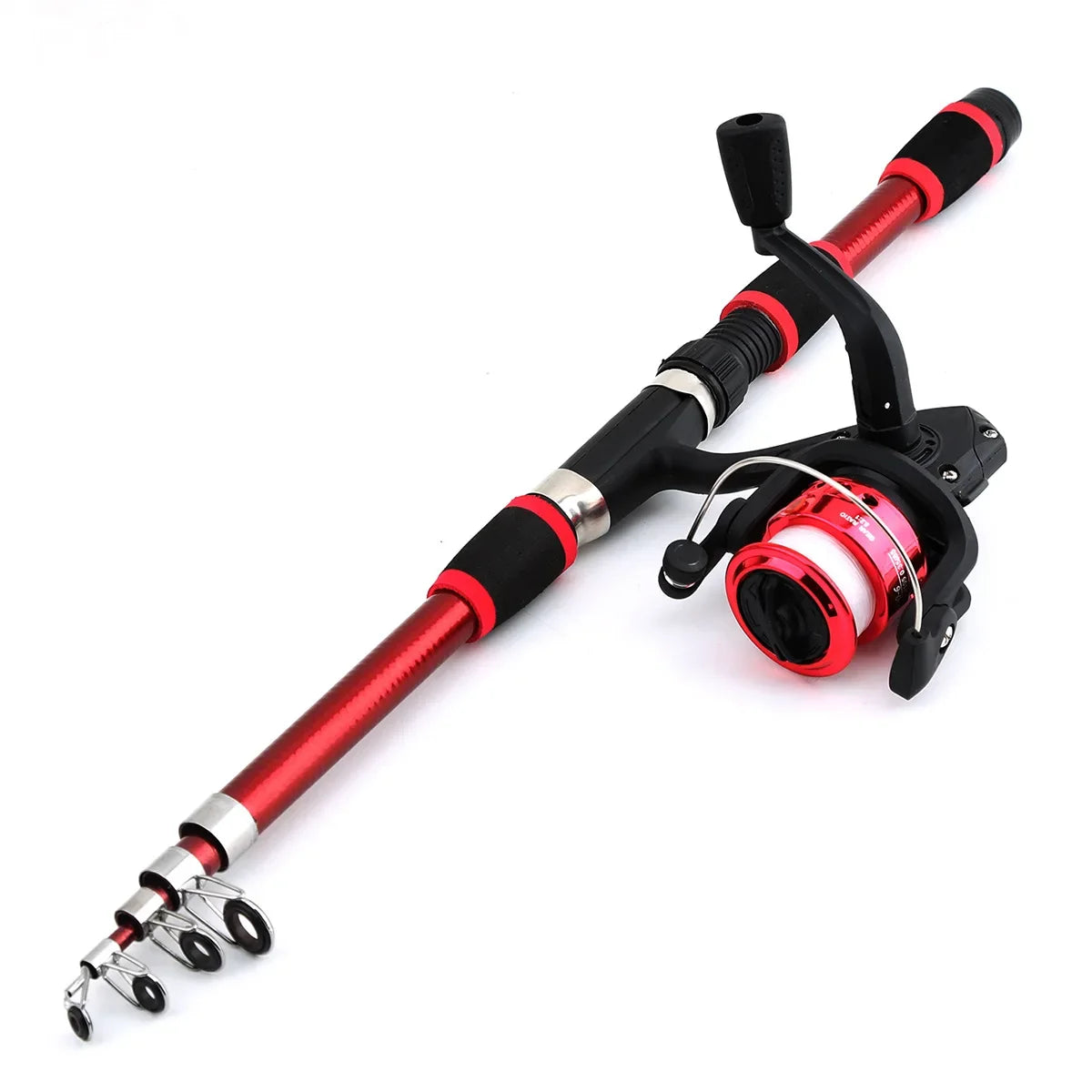 Children's Fishing Rod with Telescopic Fishing Rod and Rotating Reel Bait Hook Travel Rod