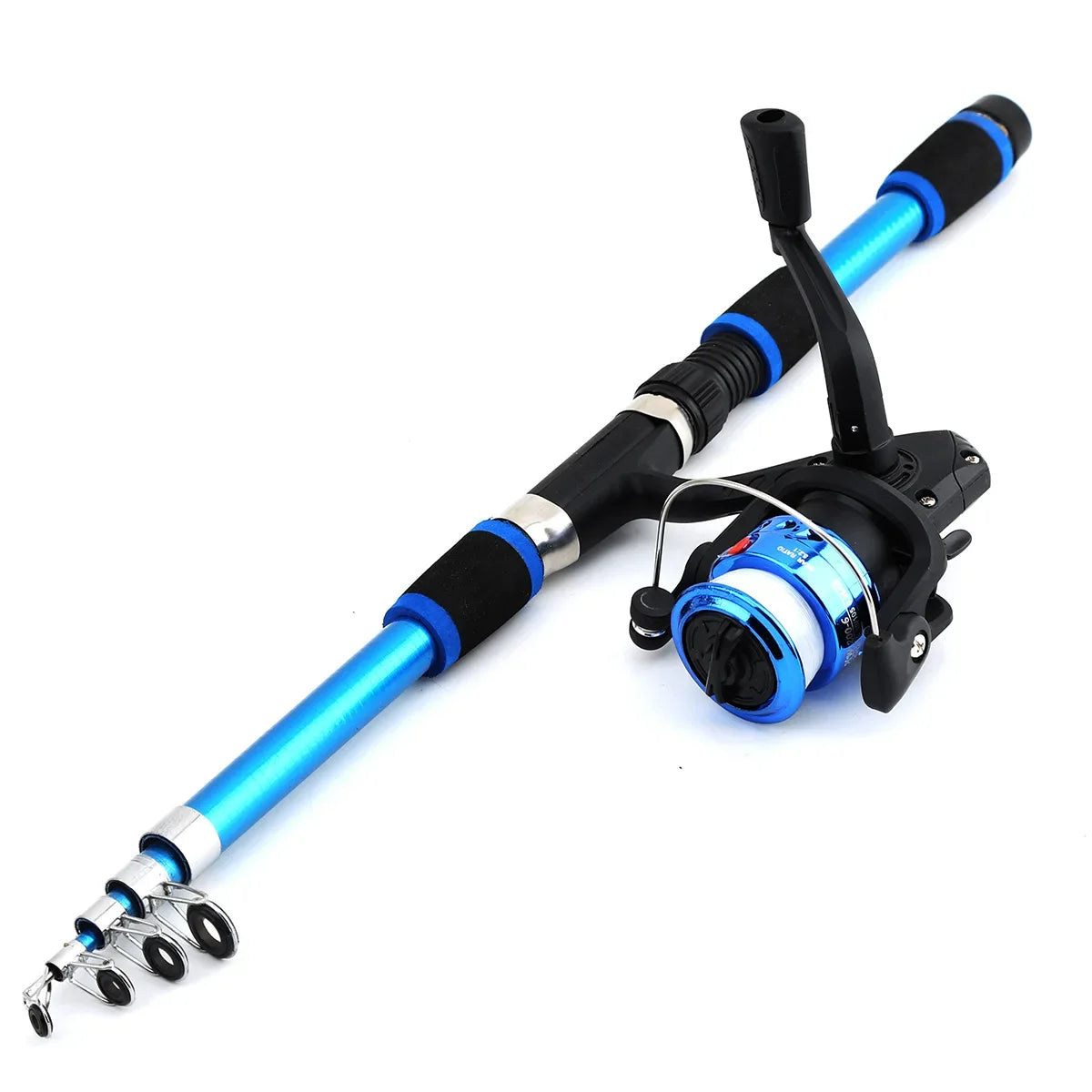 Children's Fishing Rod with Telescopic Fishing Rod and Rotating Reel Bait Hook Travel Rod