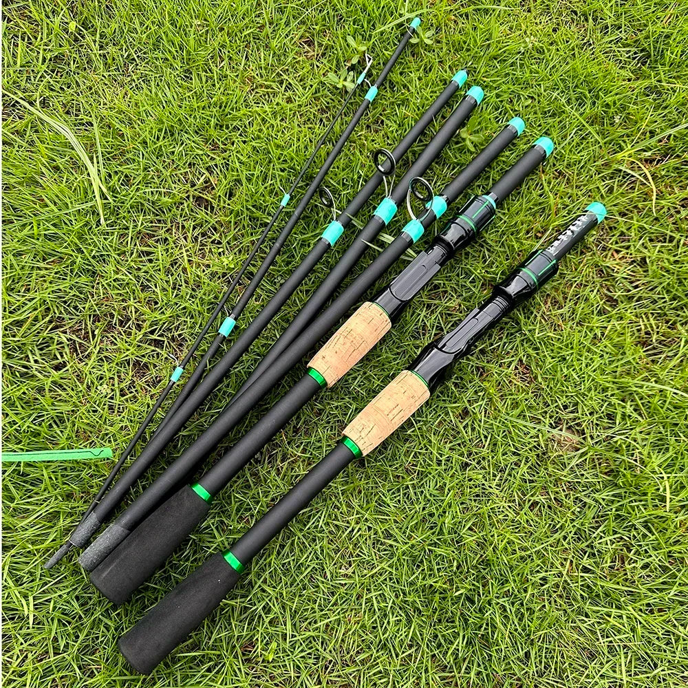 Casting Spinning Lure Fishing Rod Solid ML Tip 1.8/2.1m Ultralight Trout Jigging Pole 4/5 Sections Pesca