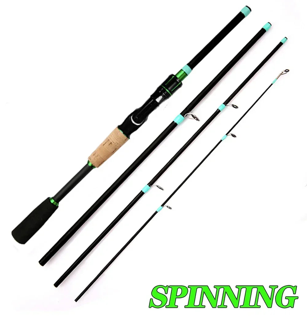 Casting Spinning Lure Fishing Rod Solid ML Tip 1.8/2.1m Ultralight Trout Jigging Pole 4/5 Sections Pesca