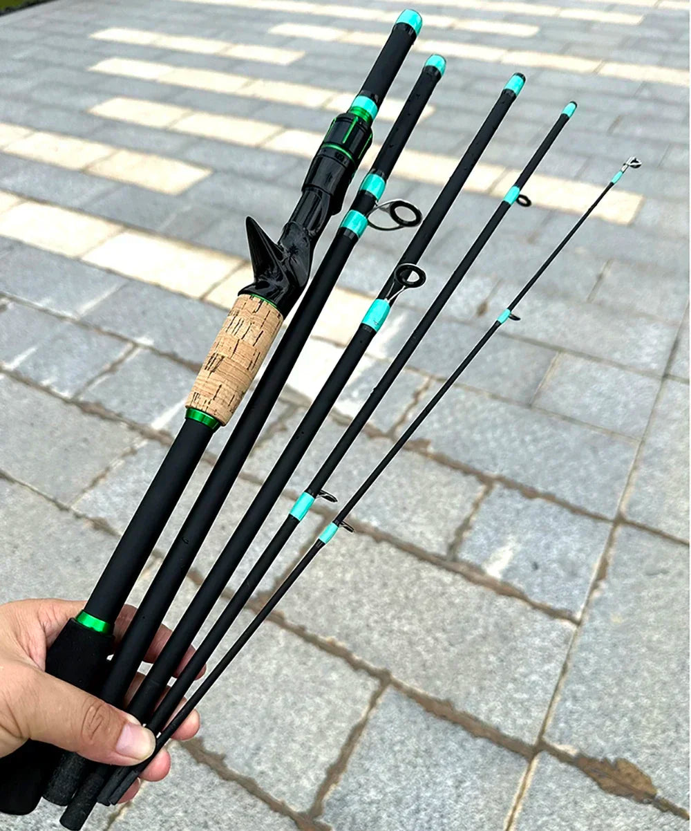 Casting Spinning Lure Fishing Rod Solid ML Tip 1.8/2.1m Ultralight Trout Jigging Pole 4/5 Sections Pesca