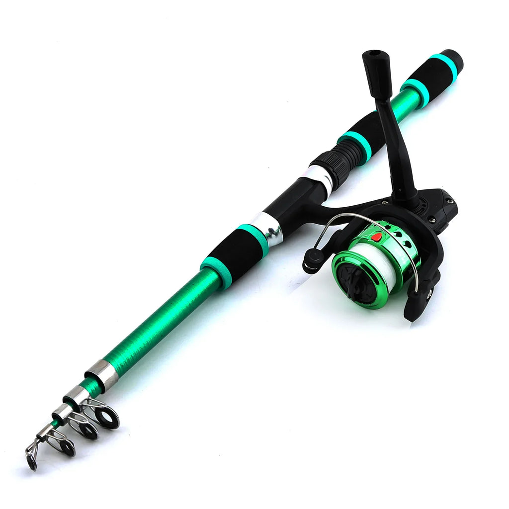 Children's Fishing Rod with Telescopic Fishing Rod and Rotating Reel Bait Hook Travel Rod